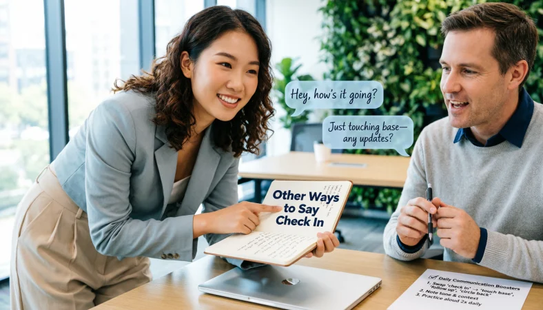 other ways to say check in