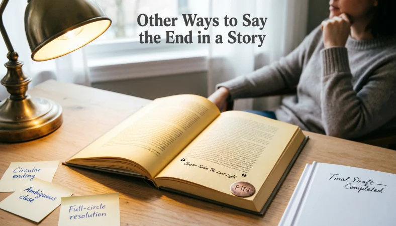 other ways to say the end'' in a story