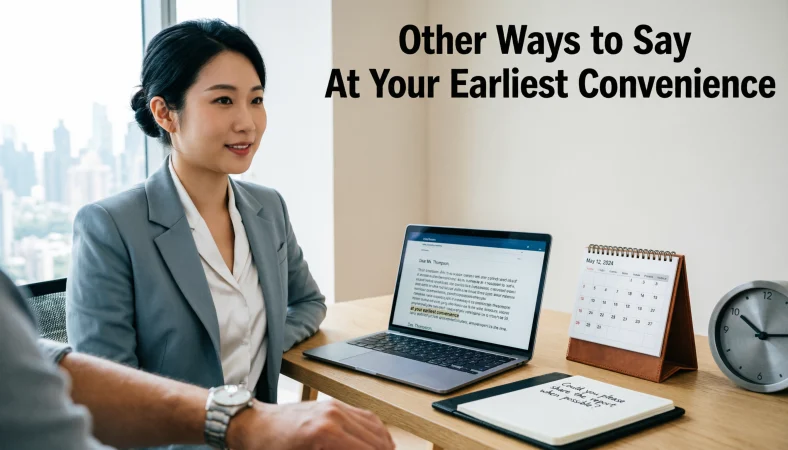 other ways to say at your earliest convenience