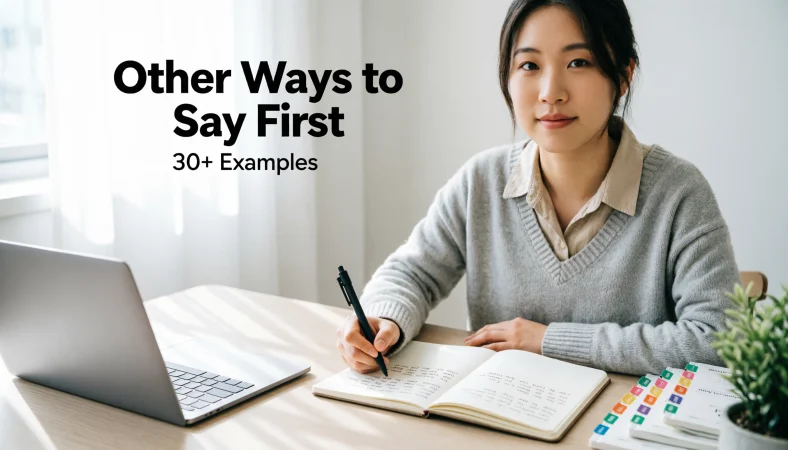 other ways to say first