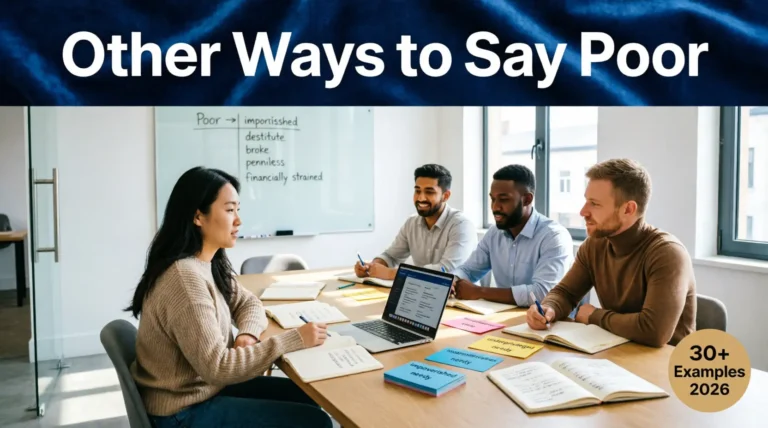 other ways to say poor