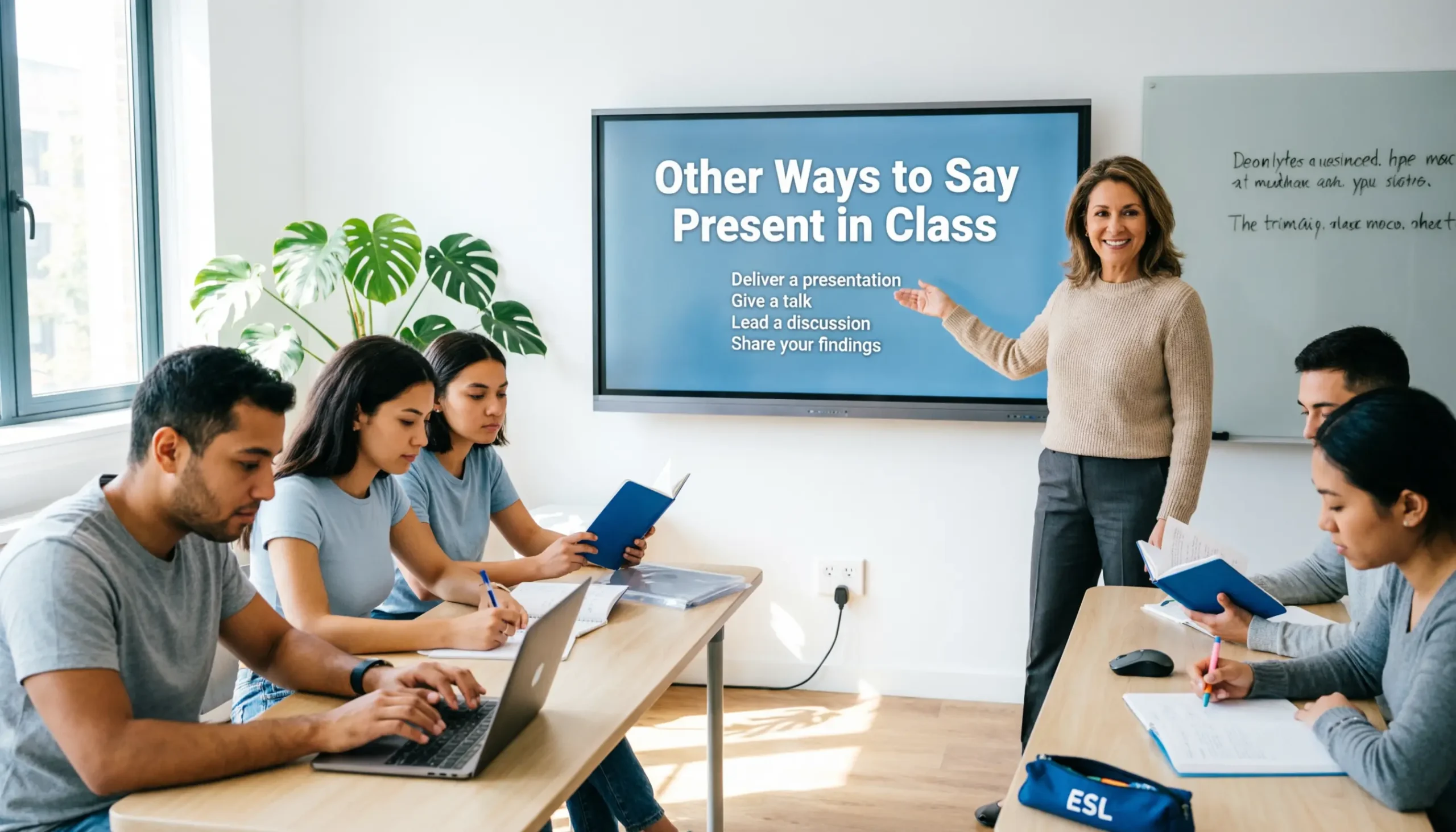 other ways to say present in class