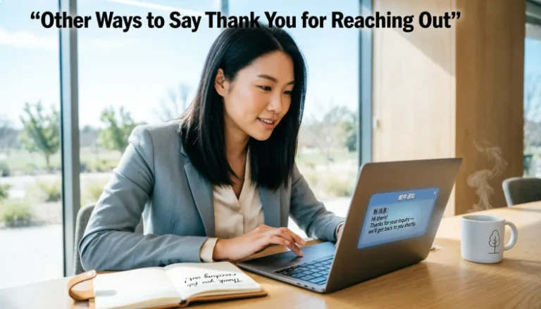 other ways to say thank you for reaching out