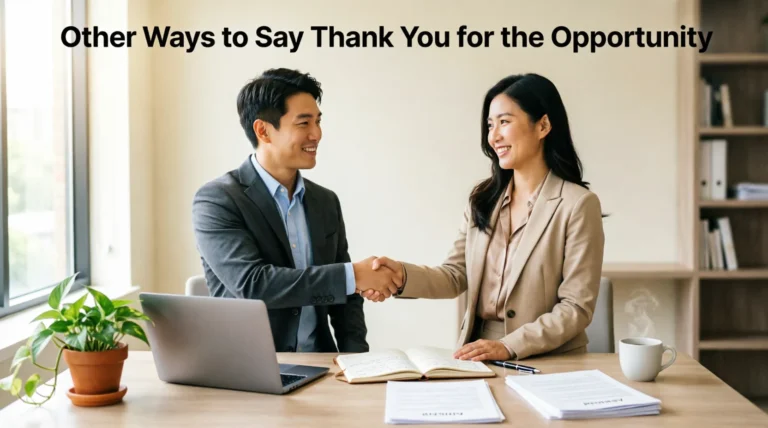 other ways to say thank you for the opportunity