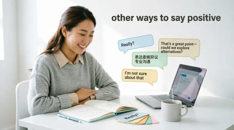other ways to say positive